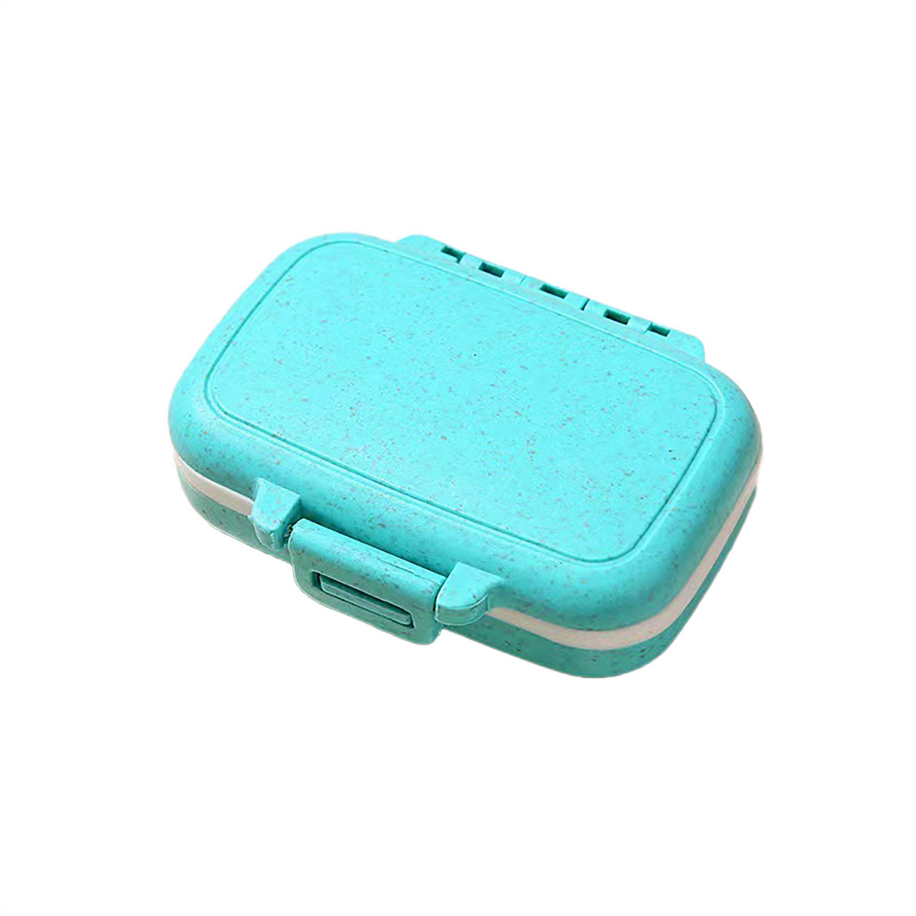 3 Compartments Wheat Straw Travel Pill Box 1