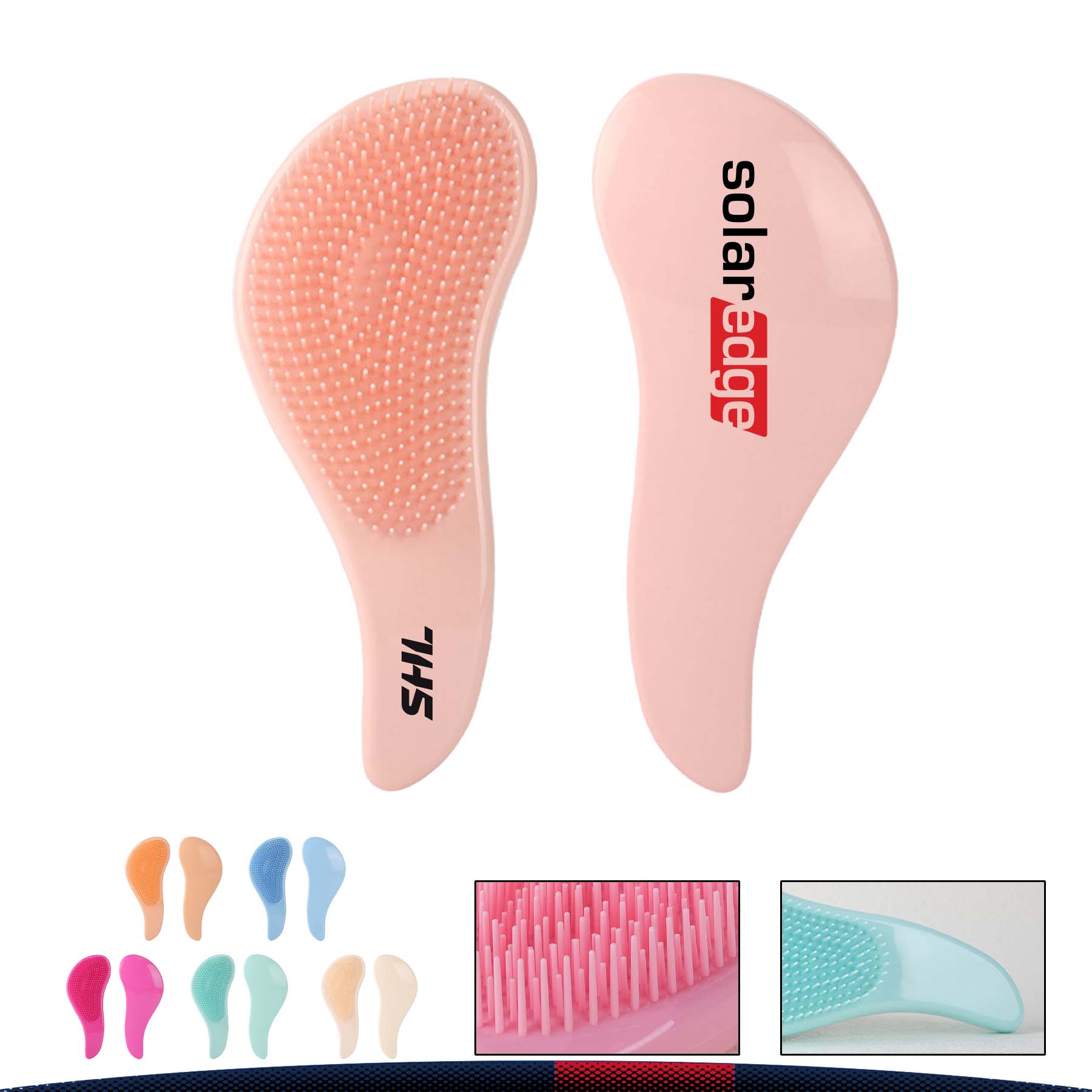 Solid Color Massage Comb 3