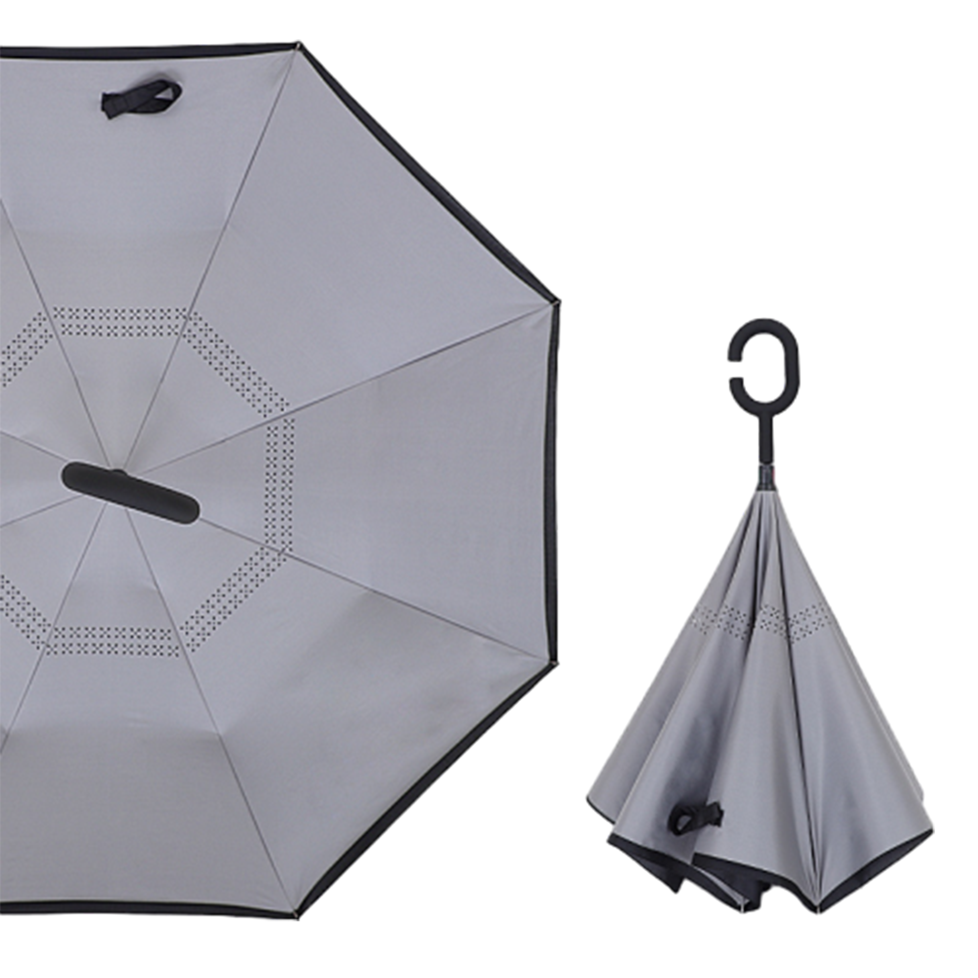 Double Layer Waterproof Folding Reverse Inverted Umbrella 6
