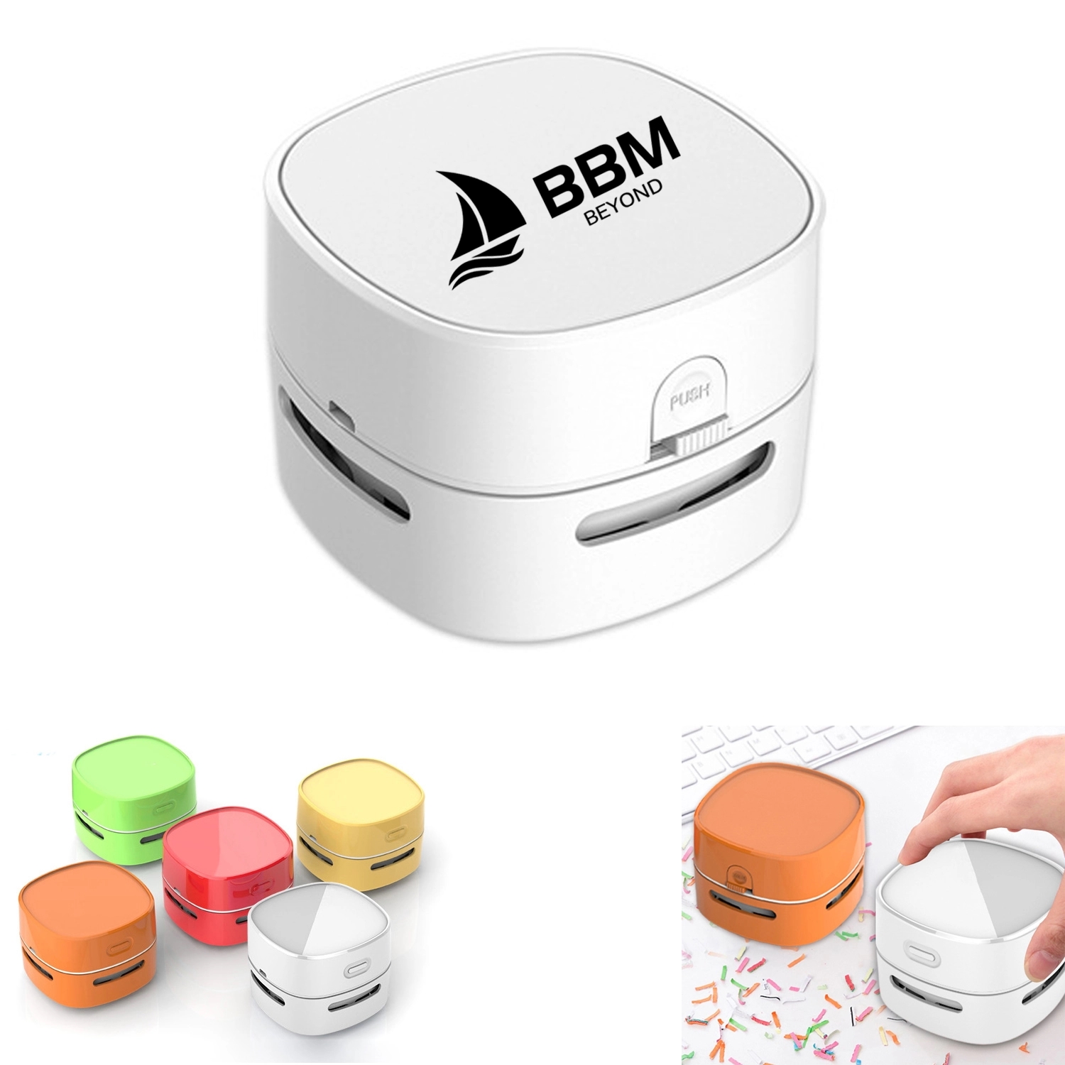 Mini Desktop Vacuum Cleaner, custom desk accessory with logo imprint 2