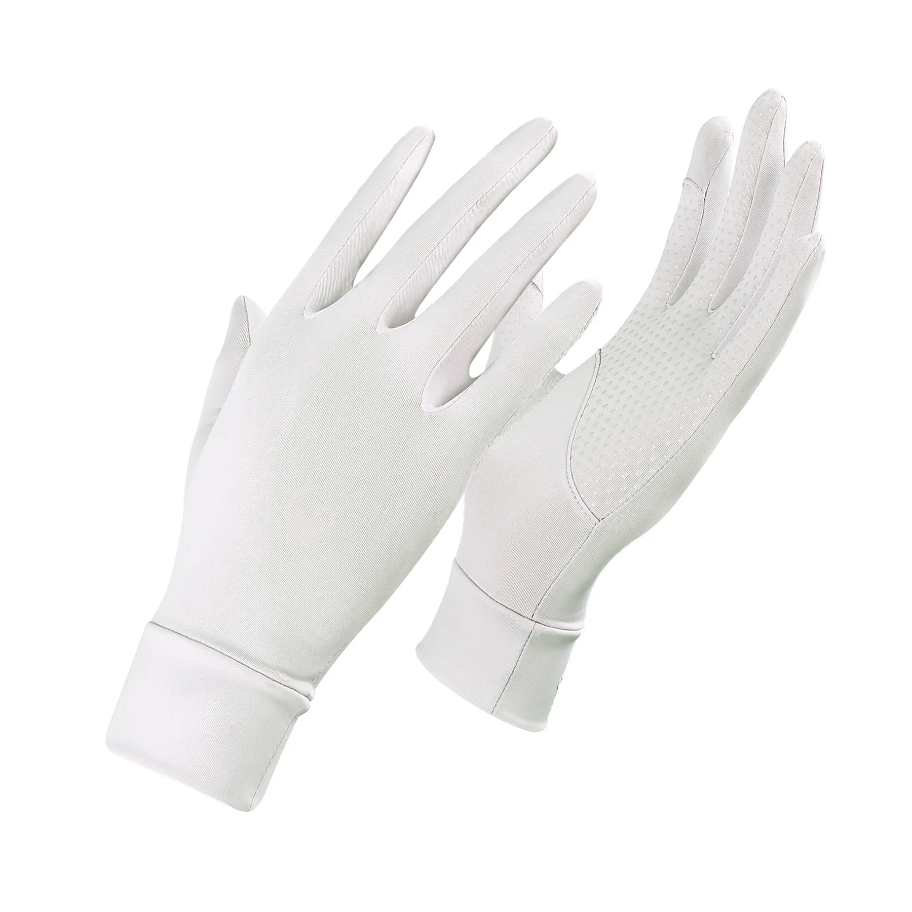 Cotton Summer Outdoor Ice Silk Sunscreen Gloves For Women 4