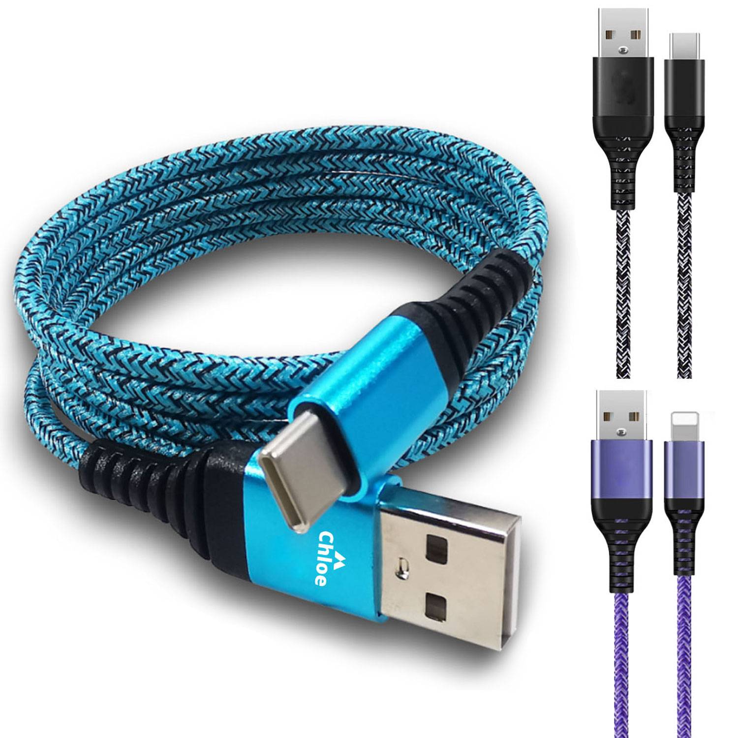 Nylon braided data cable 3
