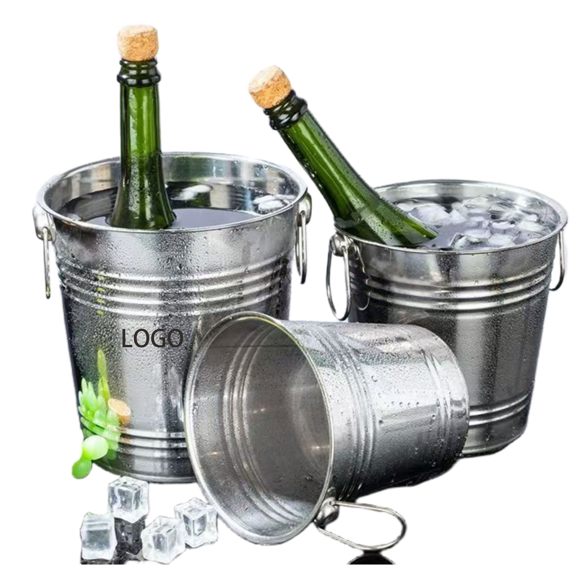 Thickened Stainless Steel Ice Bucket 3