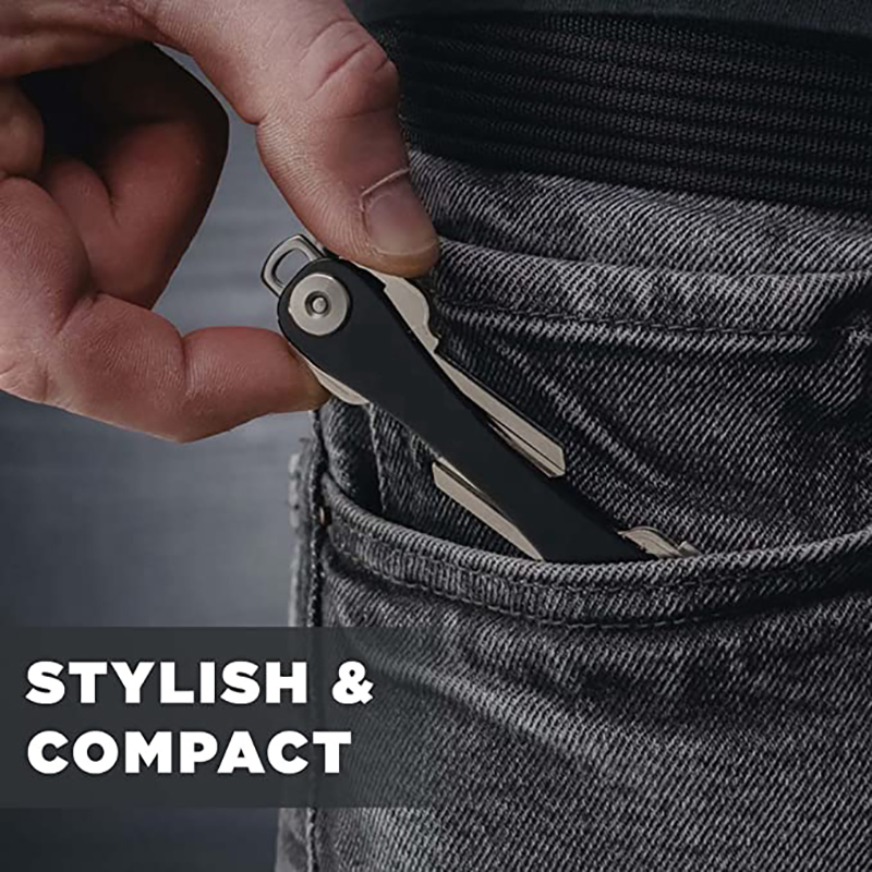 Aluminium Alloy Compact Key Holder Keychain Organizer 3