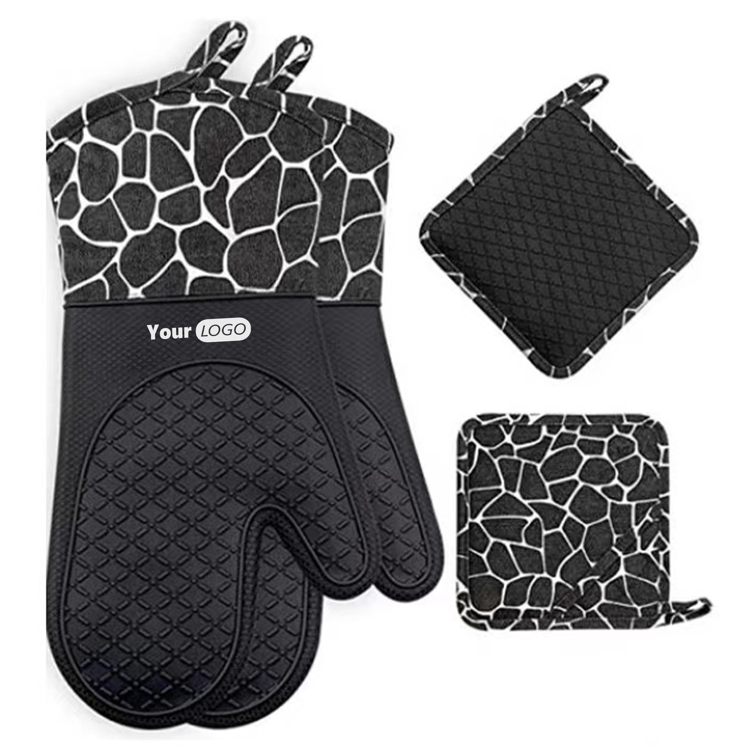 Silicone Fun Giraffe Pot Holder Set 2