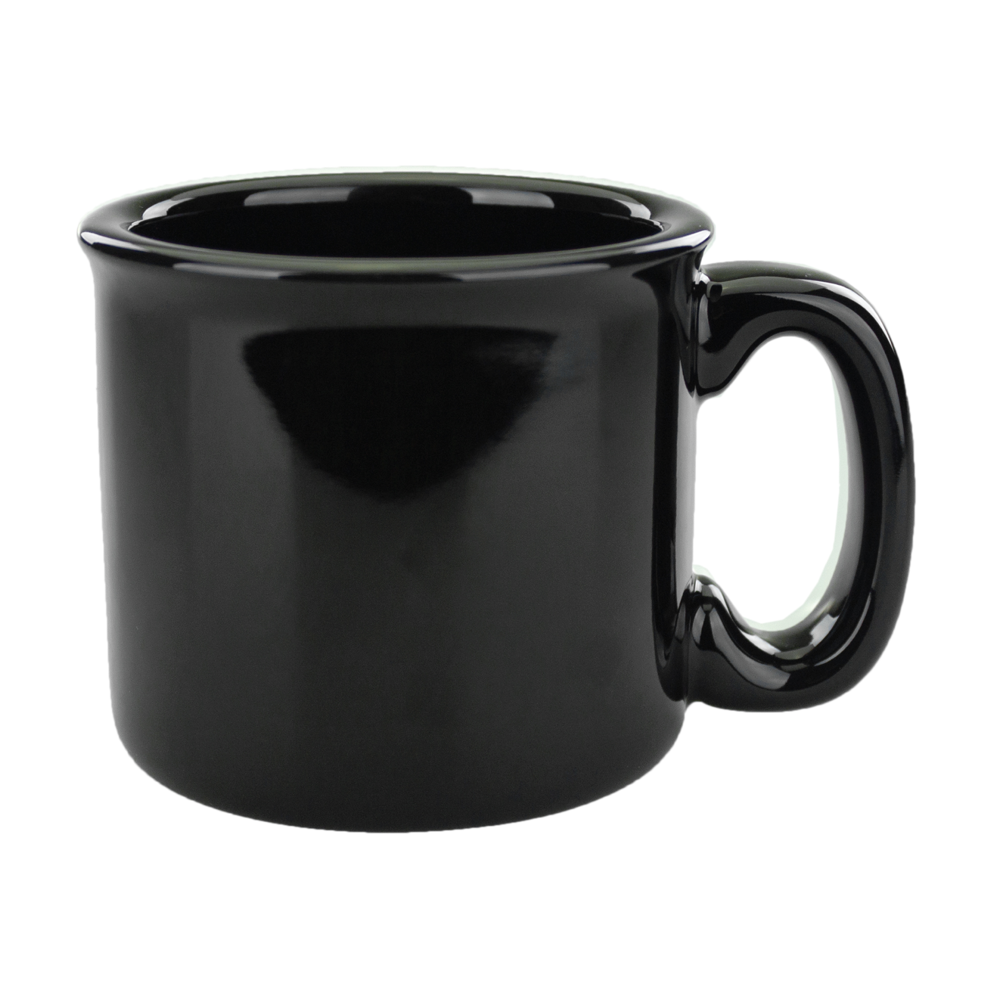 15 oz Solid Black Campfire Mug