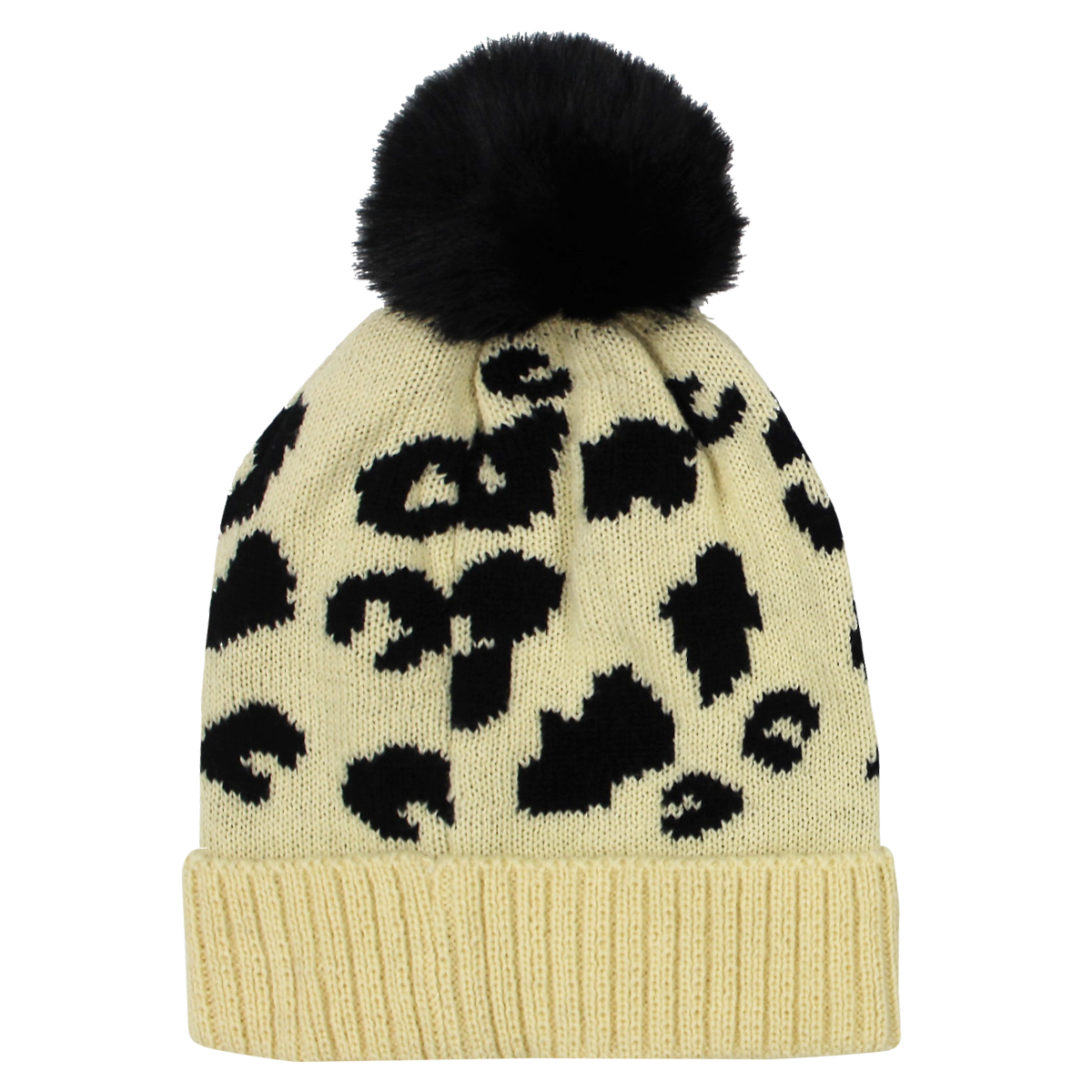 Leopard Print Pom Beanie 8