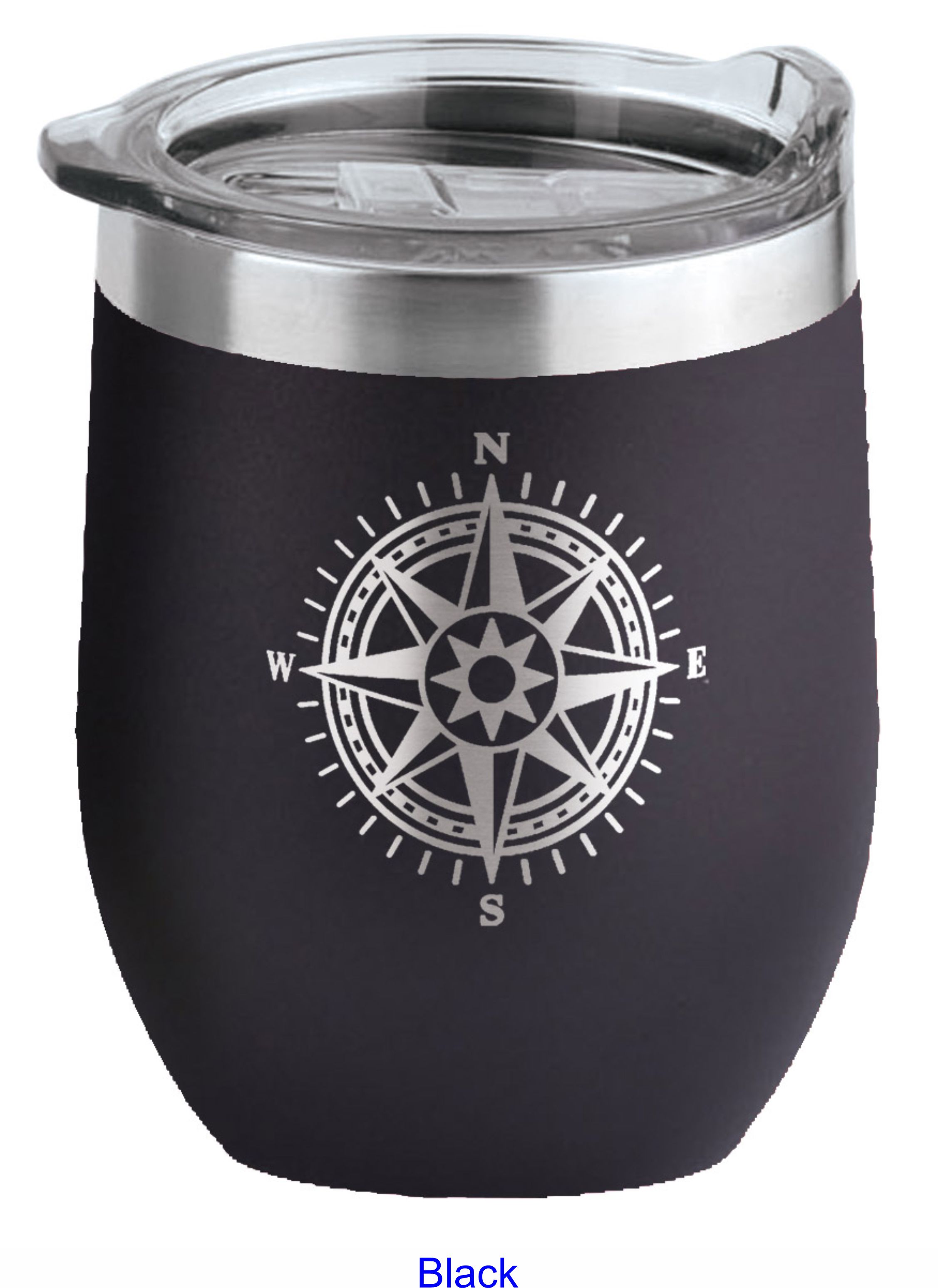 16 Oz. Tahoe Stemless Wine Glass w/Lid Stainless Steel 13