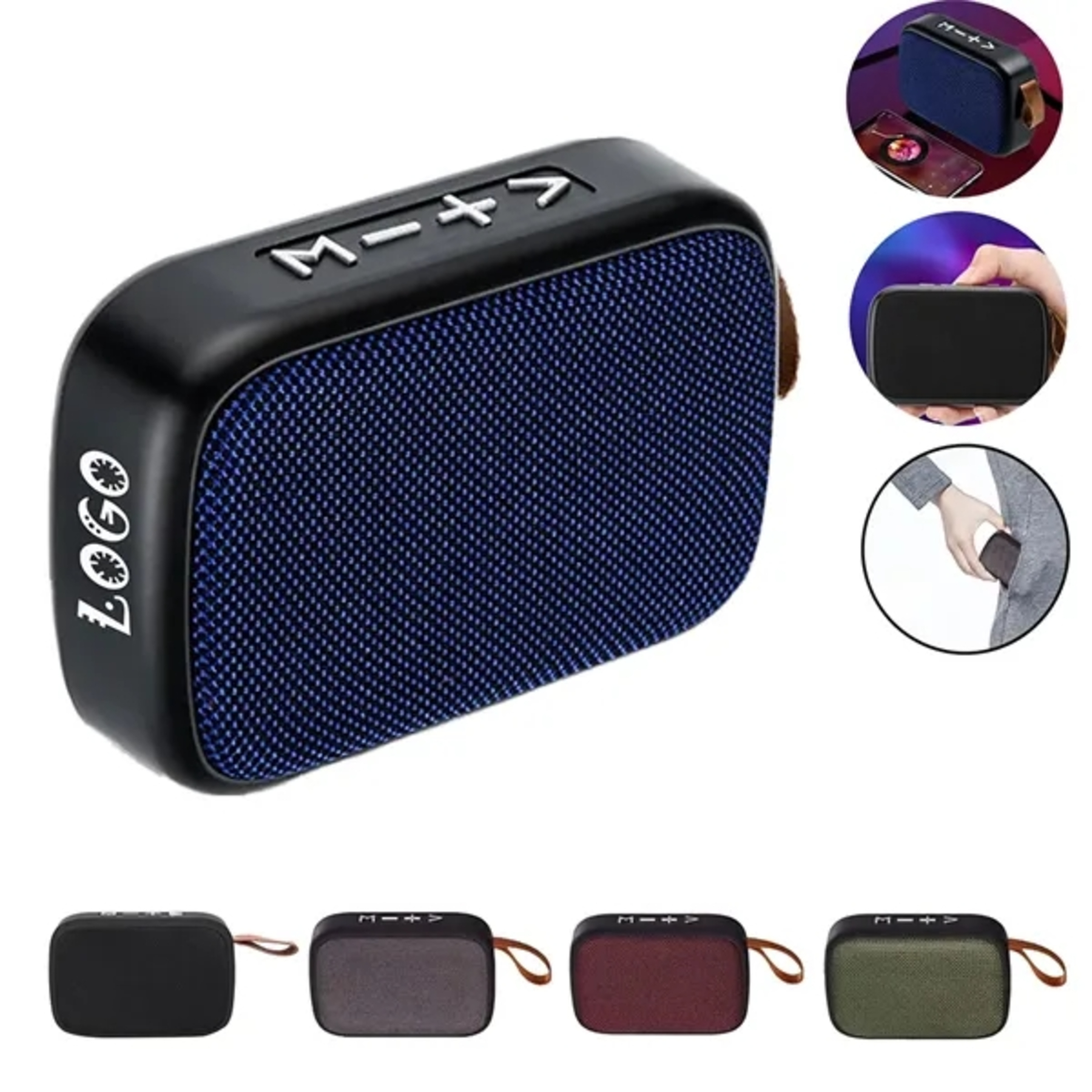 Portable Fabric Wireless Bluetooth Speaker With Lanyard 2
