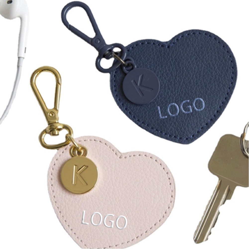 Heart Shape Leather Key Ring Key Chain 3