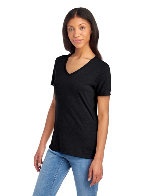 JERZEES Premium Blend Combed Ring-Spun Ladies' V-Neck T-Shirt 3