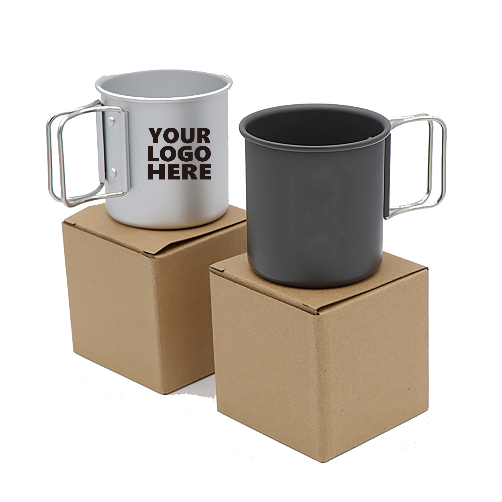 Lightweight Aluminum Camping Mug with Foldable Handle 5