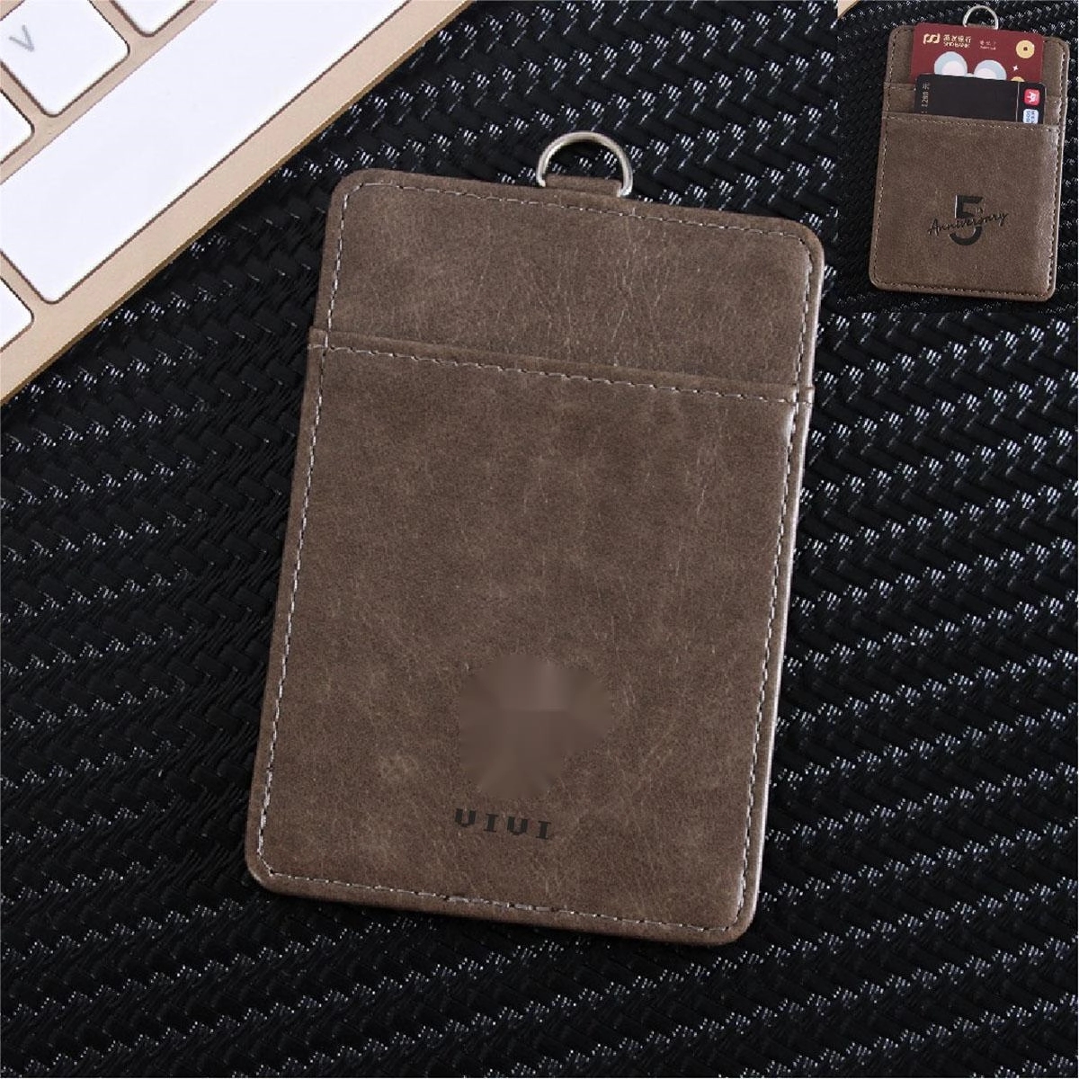 Premium Card Holder Pu Leather Badge 3