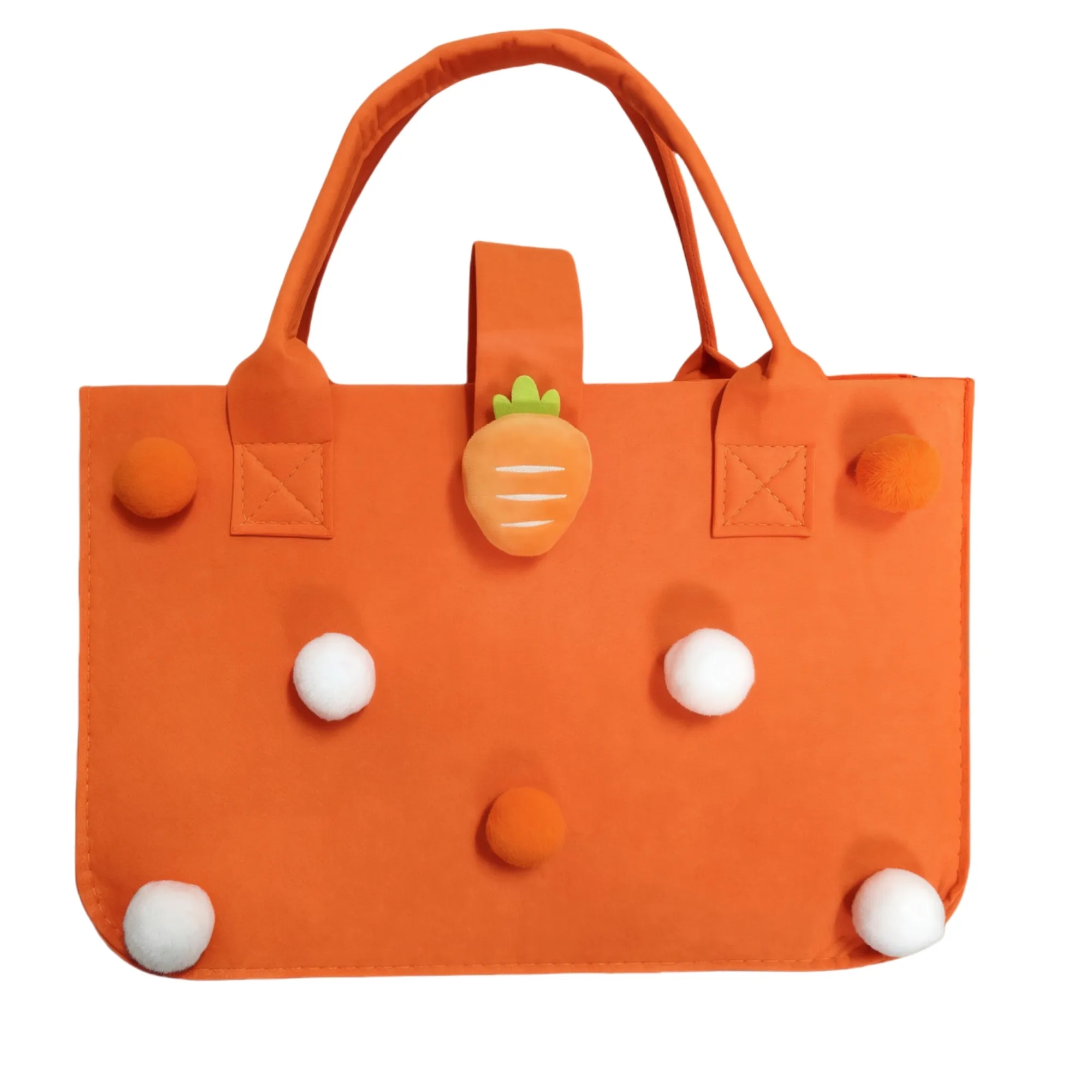 Large Capacity Shopping Tote Felt Bag, custom tote bag with logo imprint 6