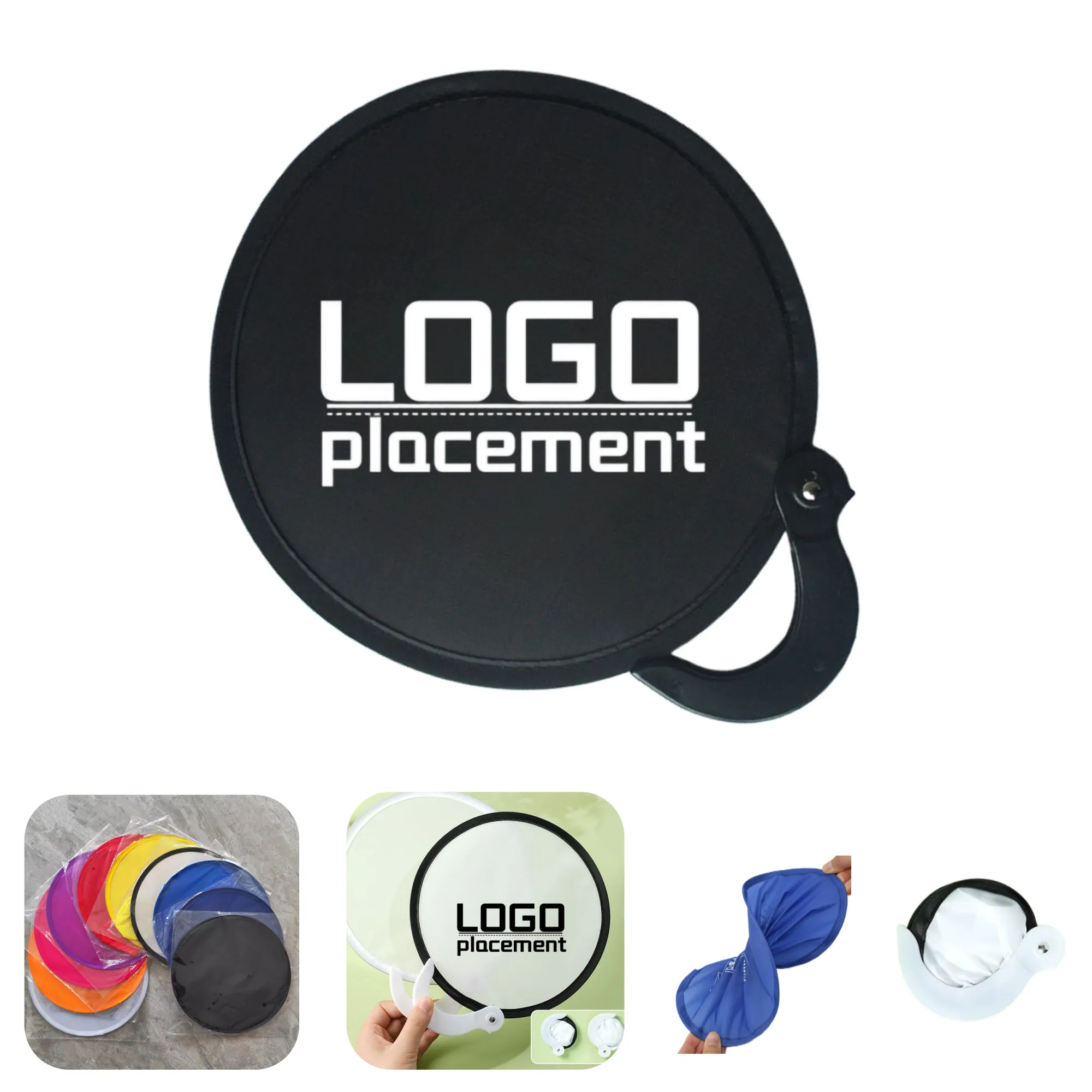 Foldable Frisbee Portable Advertising Fan