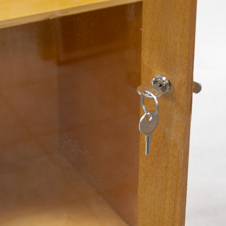 Display Cabinet with Adjustable Shelves and Lock