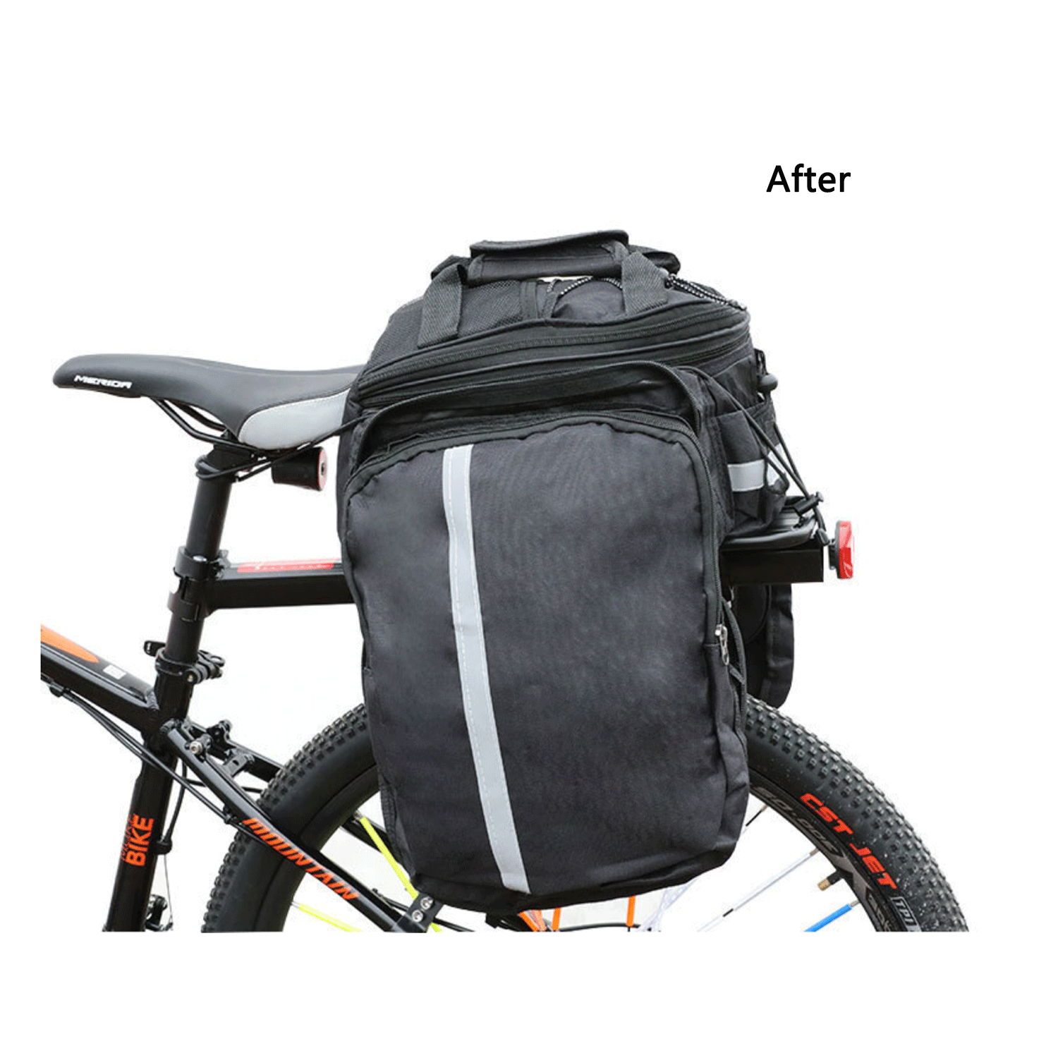 27L Expandable Bicycle Riding Rear Seat Rack Trunk Bag 14