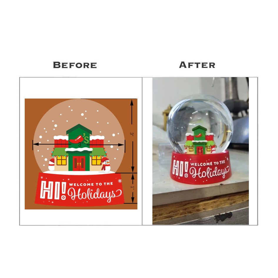 Custom Christmas Snow Globe - Shipped By Sea 2