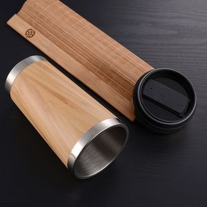 450Ml Stainless Steel Bamboo Coffee Mugs 2