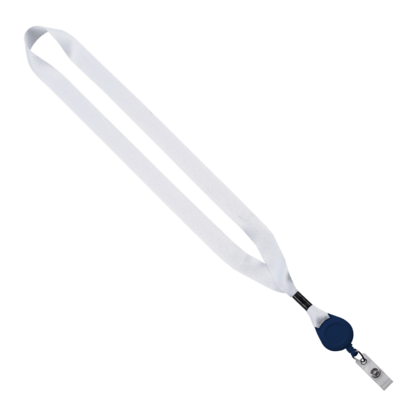 3/4" Polyester Lanyard with Metal Crimp & Retractable Badge Reel 41