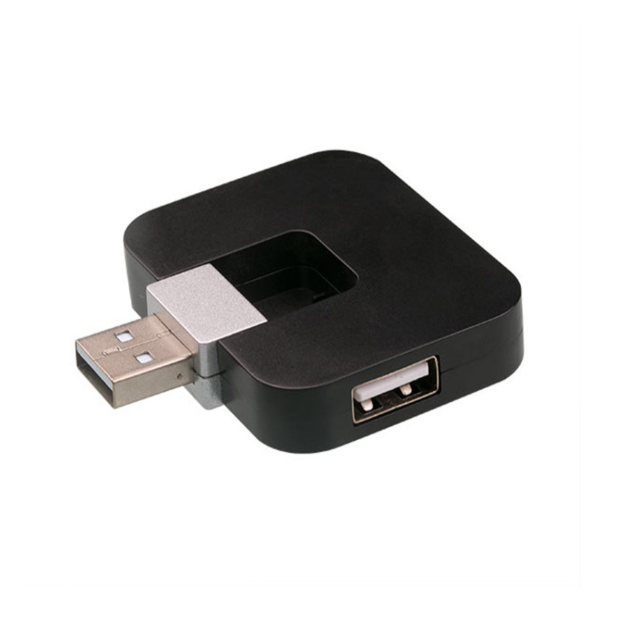 ABS Four Port USB 2.0 Hub 2.01" Length X 1.61" Width X 0.39" Height 4