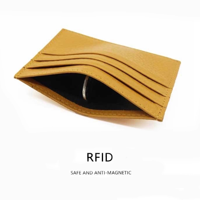 Genuine Leather Slim Card Case Wallet 4