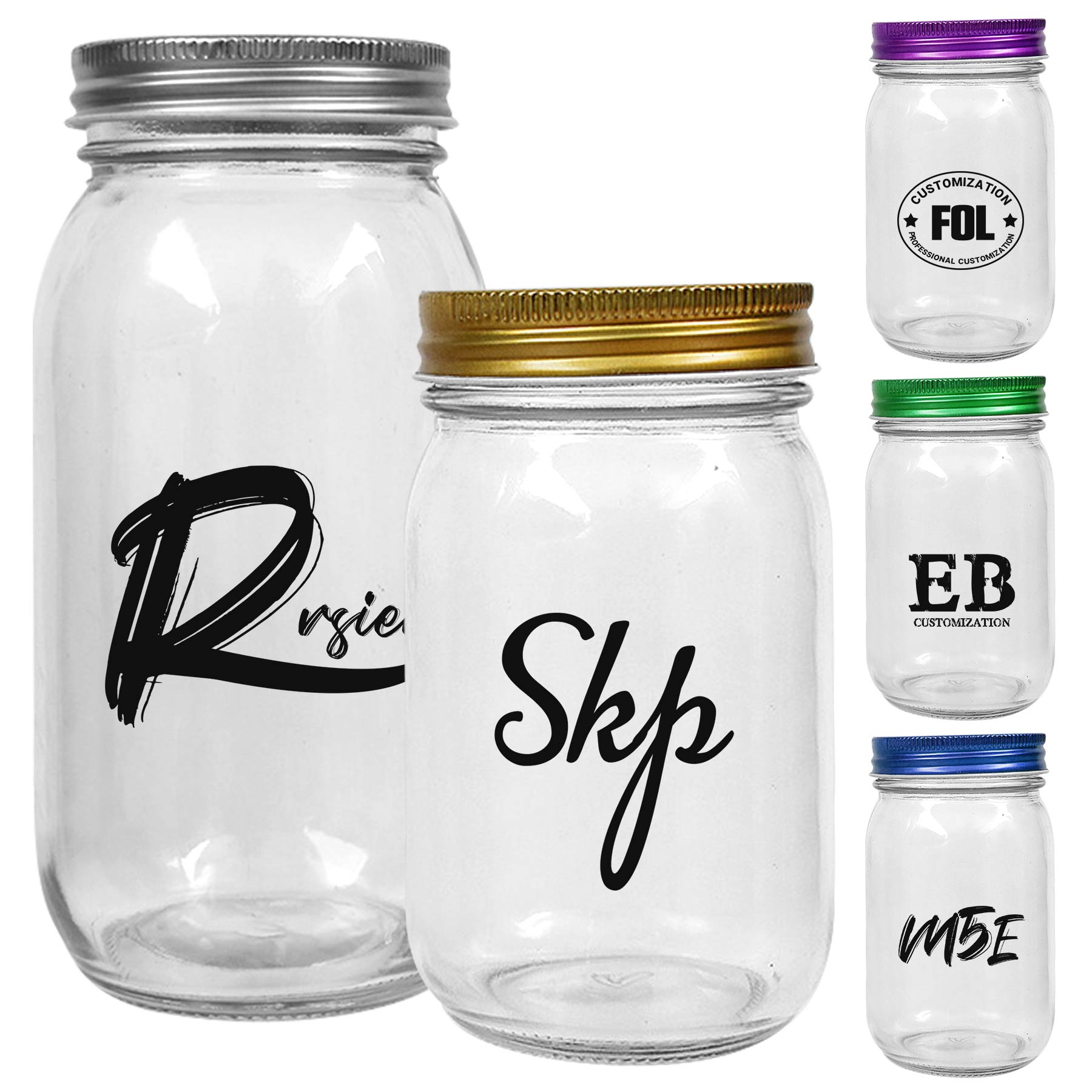 Regular Mouth Glass Jars 16 oz 2