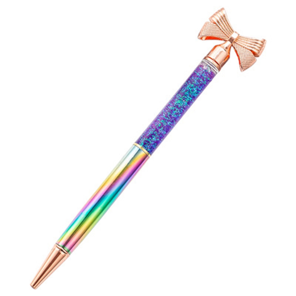 Cute Bow Liquid Glitter Oil Creative Ballpoint Pen 1