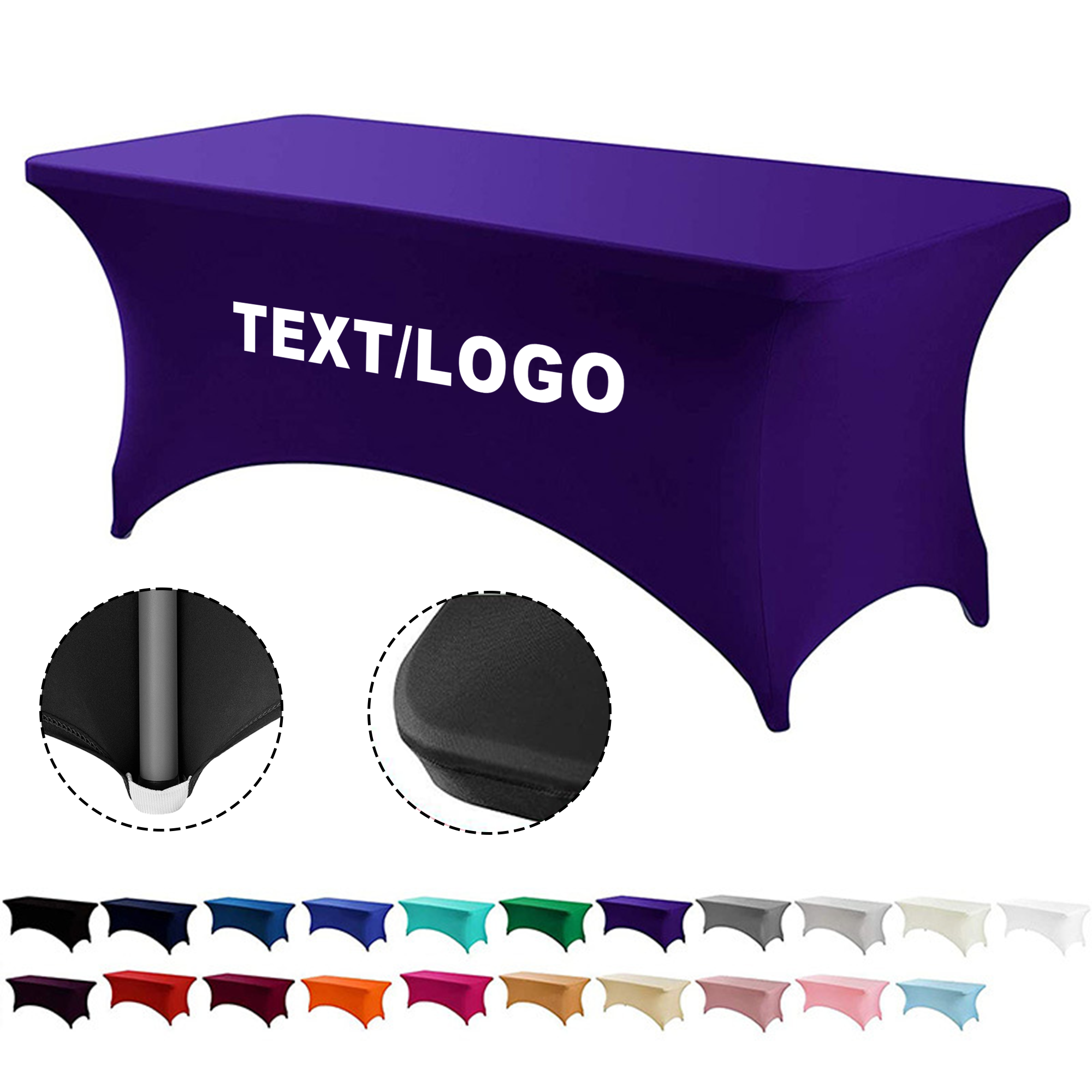 4 FT Stretch Tablecloth for Rectangular Tables 2