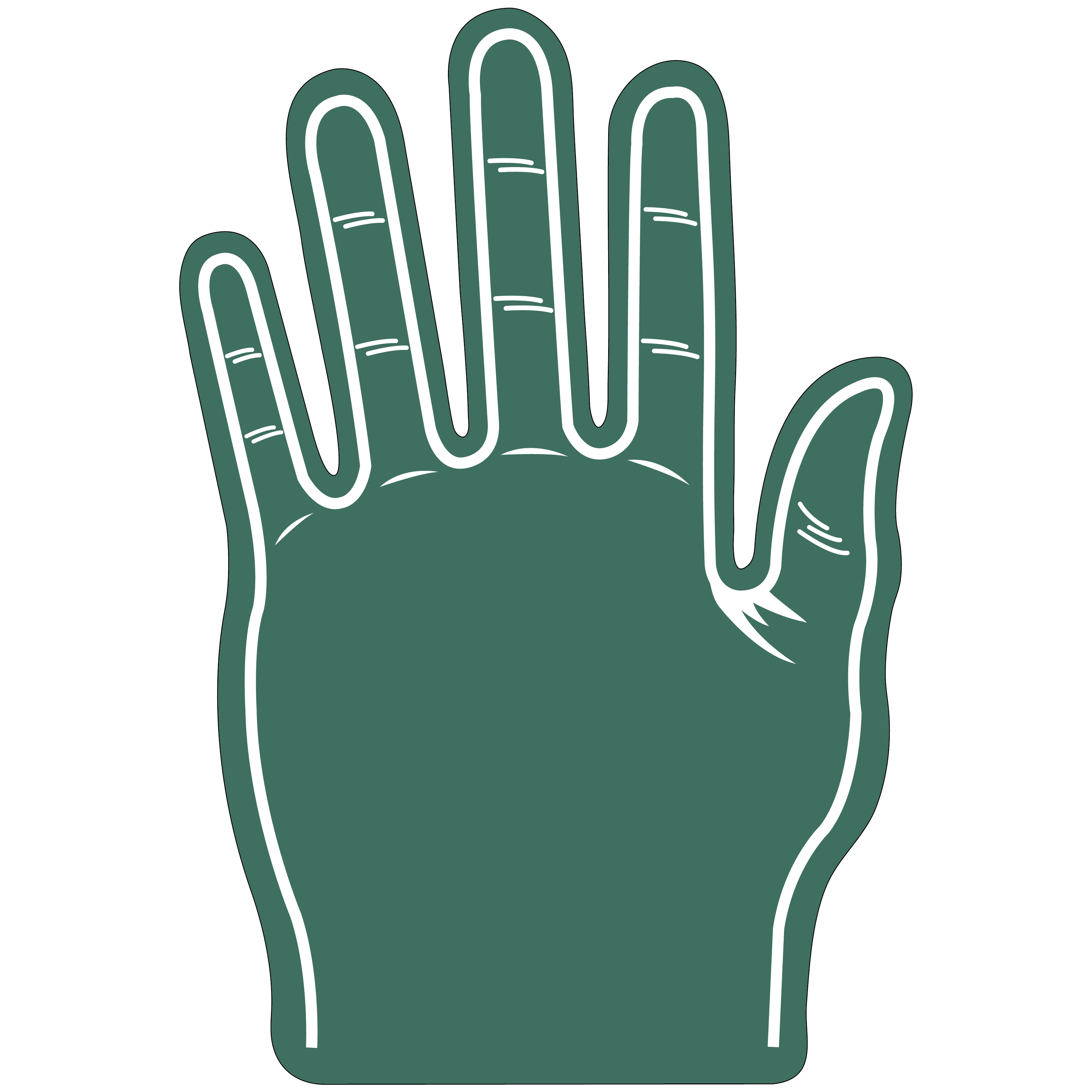 Foam Hand Five Finger 16" 11