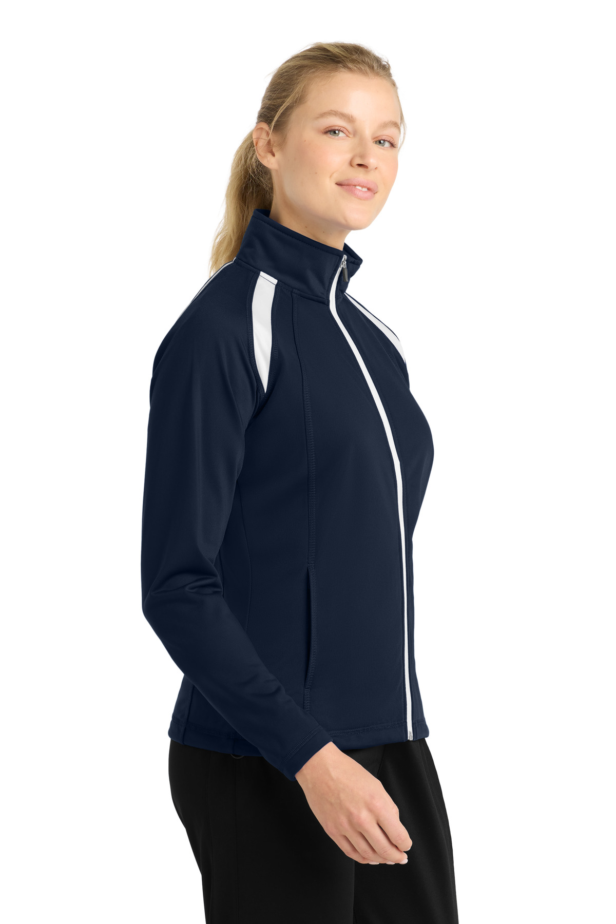 Sport-Tek Women's Tricot Track Jacket. LST90 3