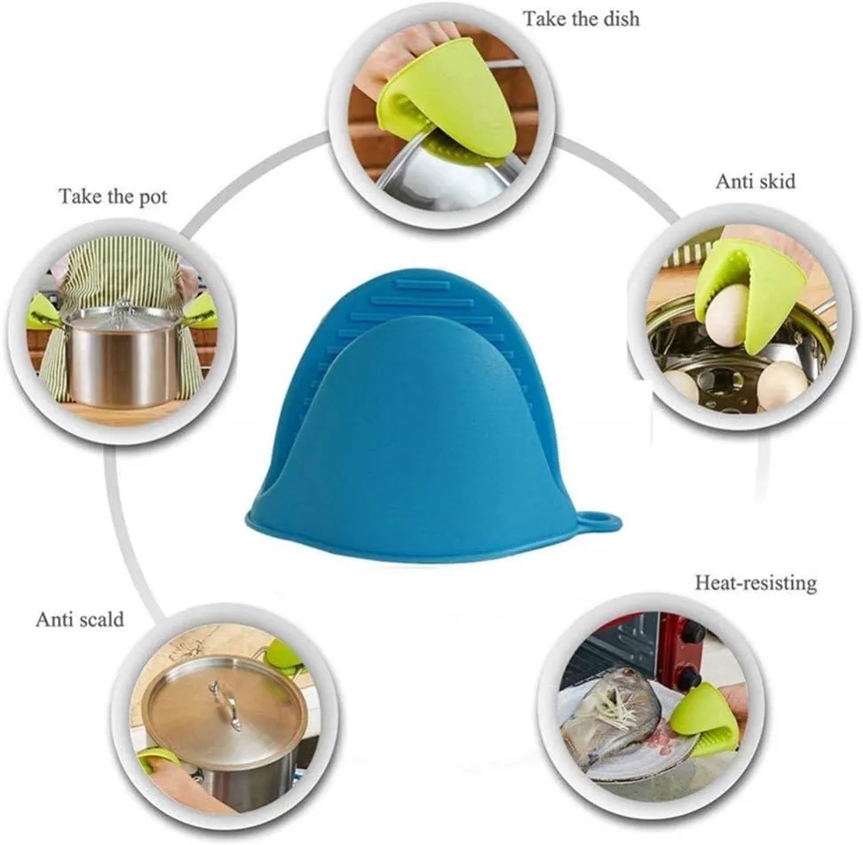 Silicone Heat Resistant Hand Clip Mitt Gloves 2