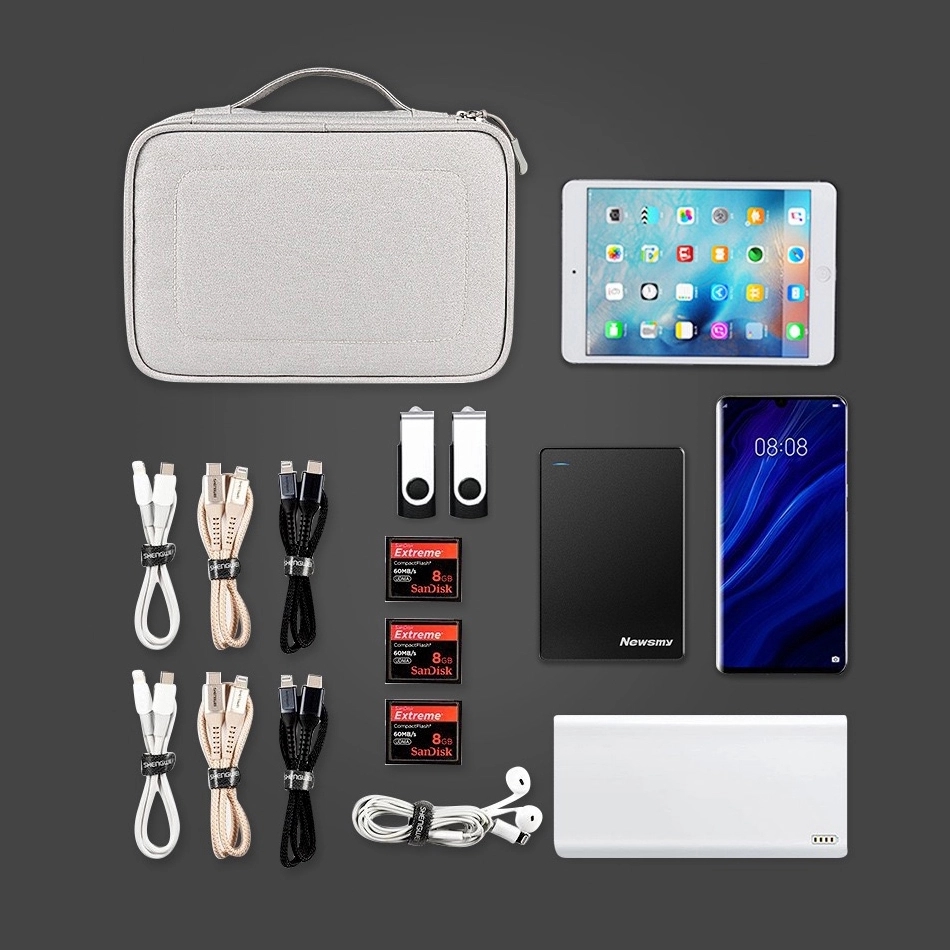 Dual Layers Travel Gear/ / Tech Accessories Organizer Bag 10