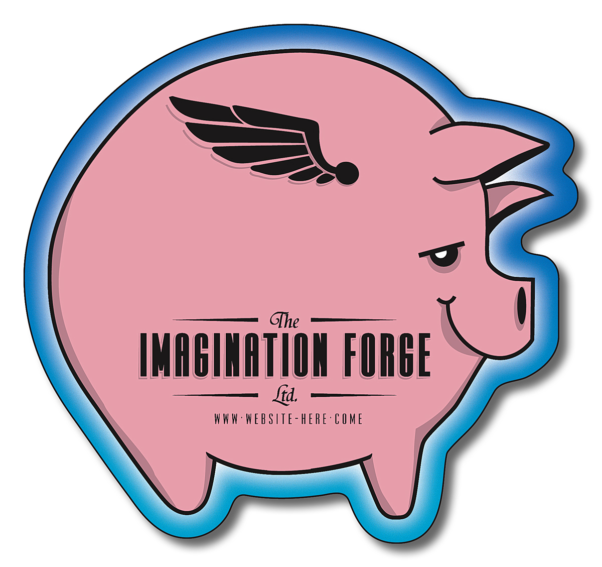 Magnet - Pig Shape (2.9375x2.75) - 30 mil. 3