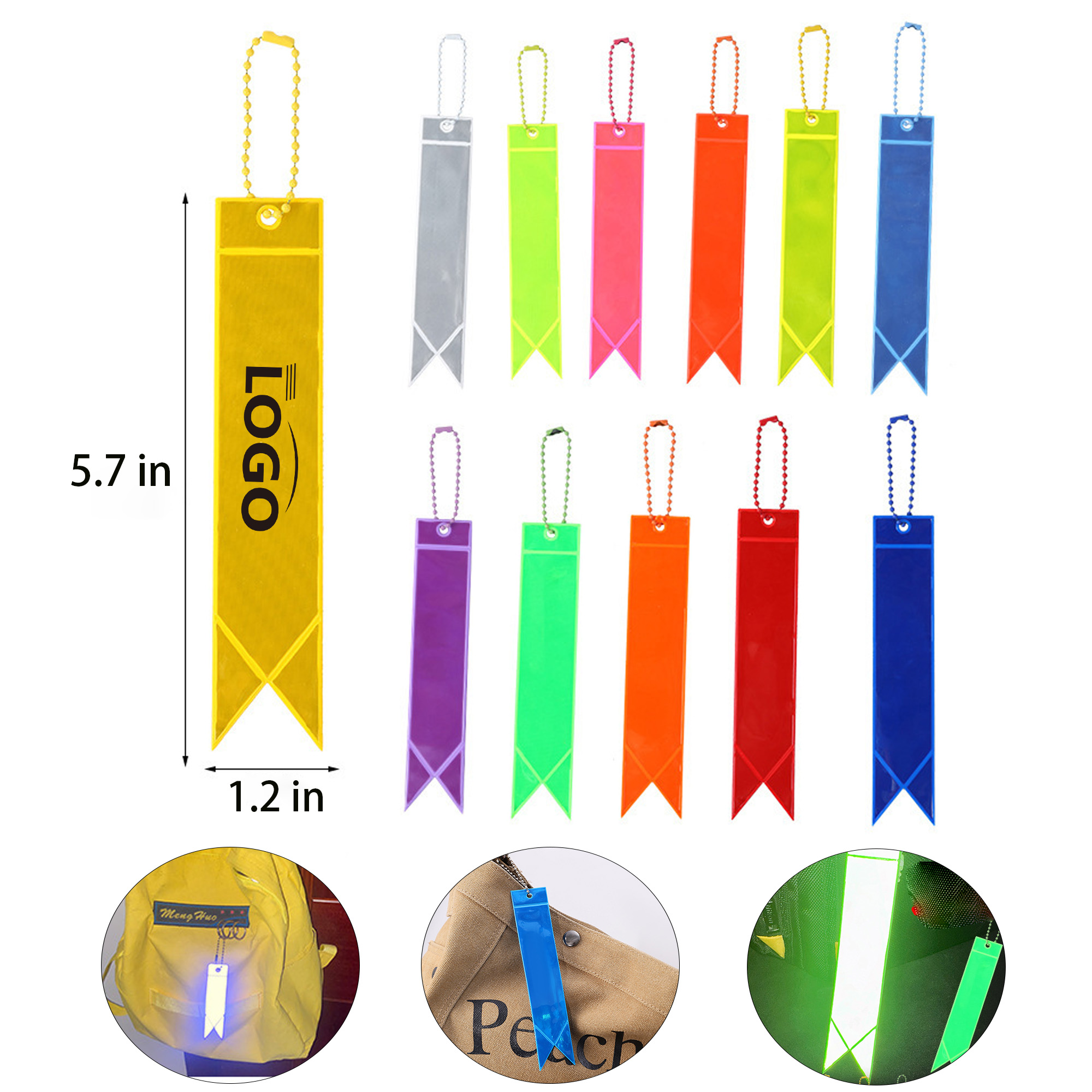 Reflective strip key chain MOQ100 1