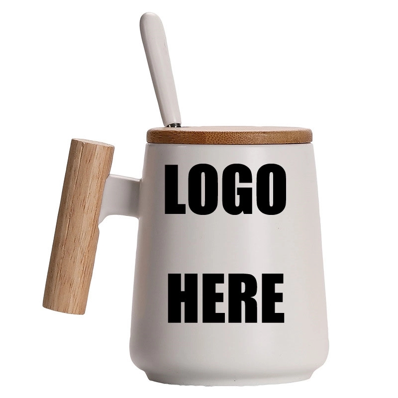 Custom 15 OZ Ceramic Mug With Stainless Steel Spoon 3