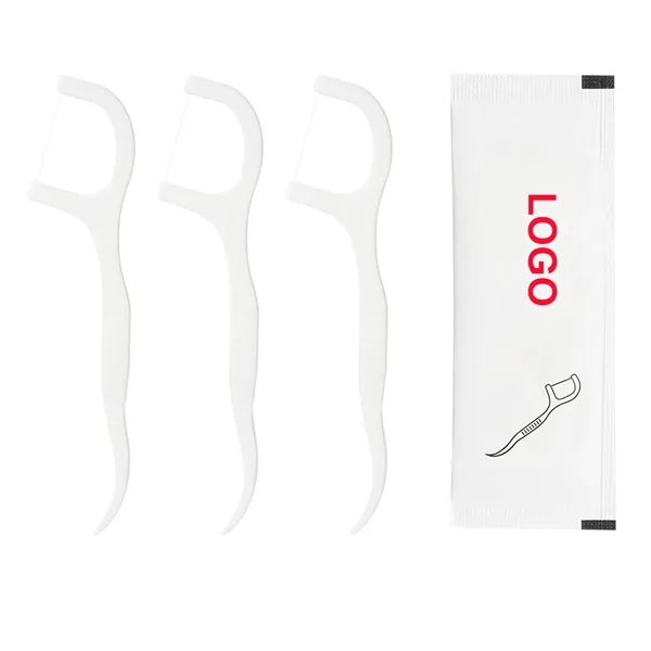 White Individually Packaged Dental Floss Sticks