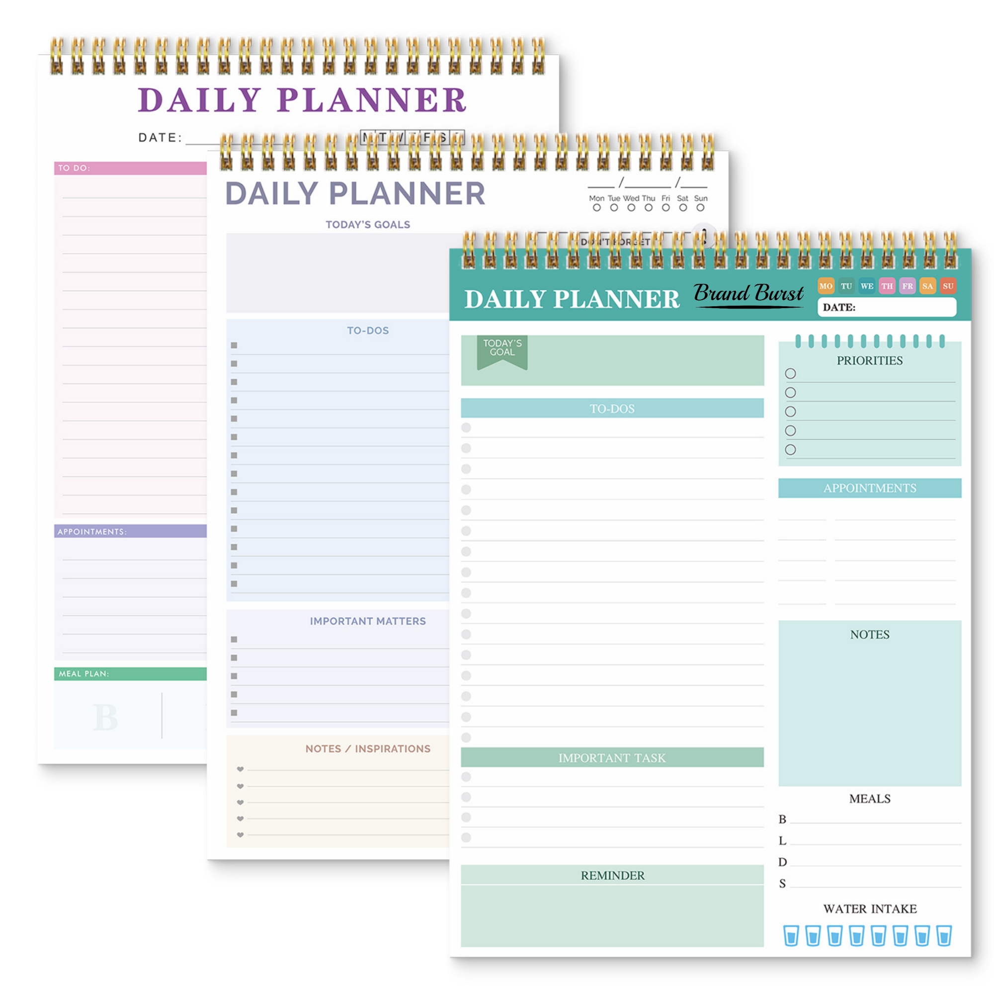 Undated Daily Planner A4