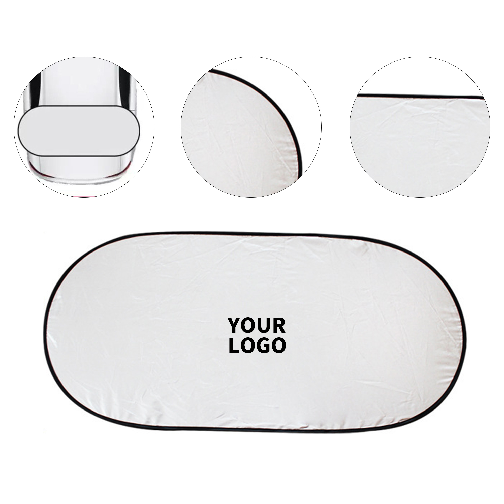 One Hundred Seventy T Polyester Car Windshield Sun Shade With Storage Pouch 2