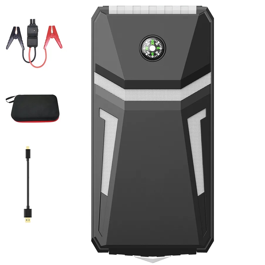 Emergency Car Jump Starter with Hummer,Compass & LED Light 6