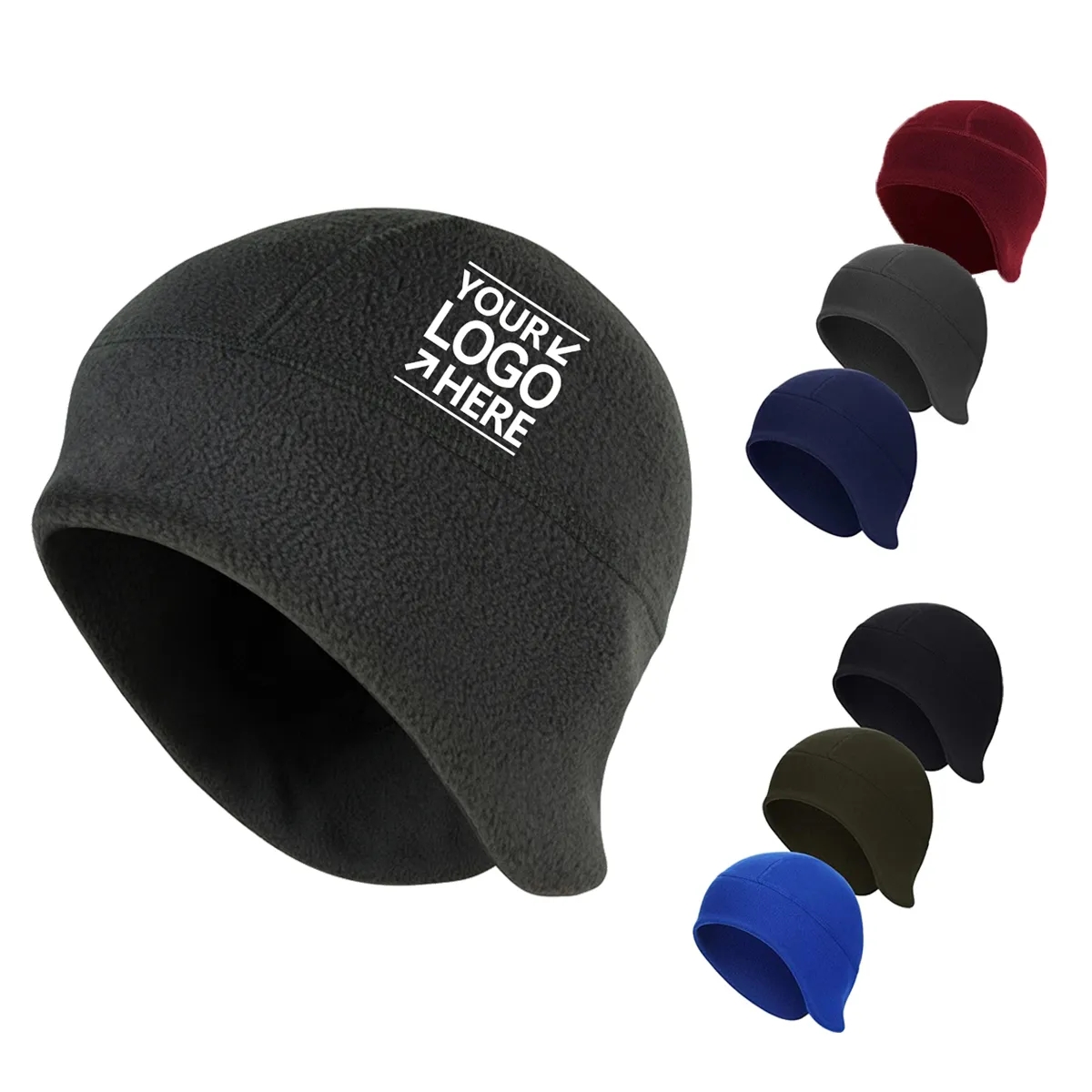 Winter Warm Cap Soft Polar Fleece Skull Hat 4