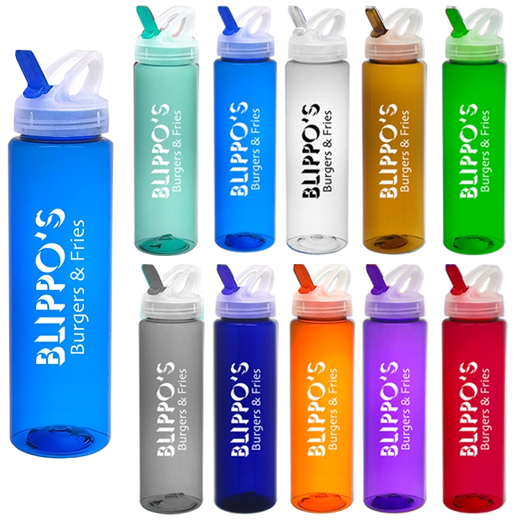 32 oz PET Sports Water Bottle with Flip Top Lid 8