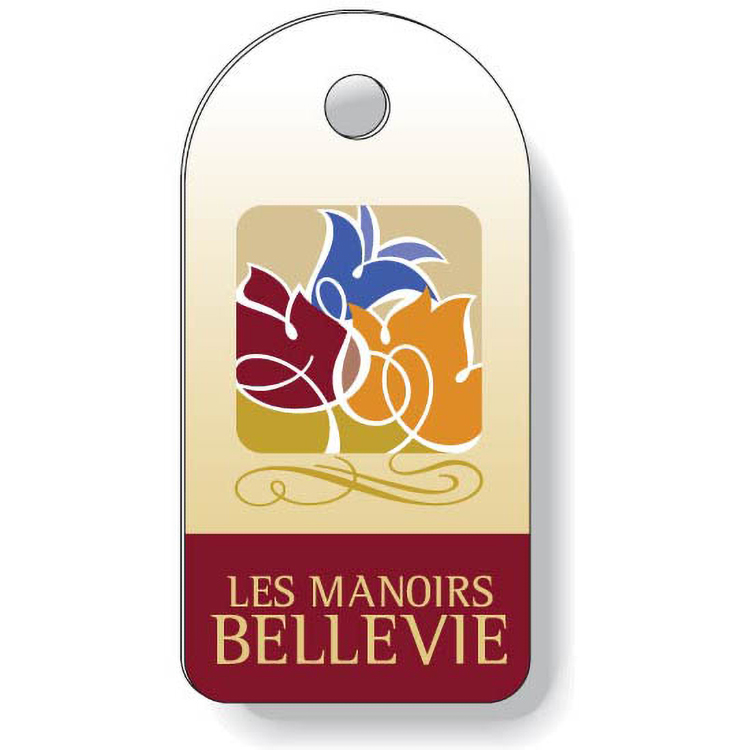 Plastic Key Tag .030 Compressed Laminated PVC (1"x2"), Full Colour