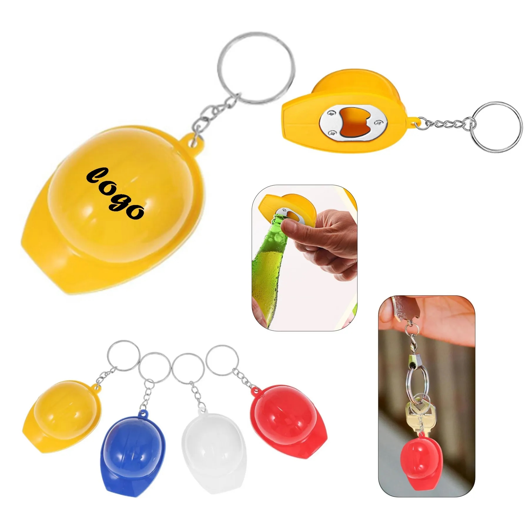 Hard Hat Bottle Opener Key chain 1