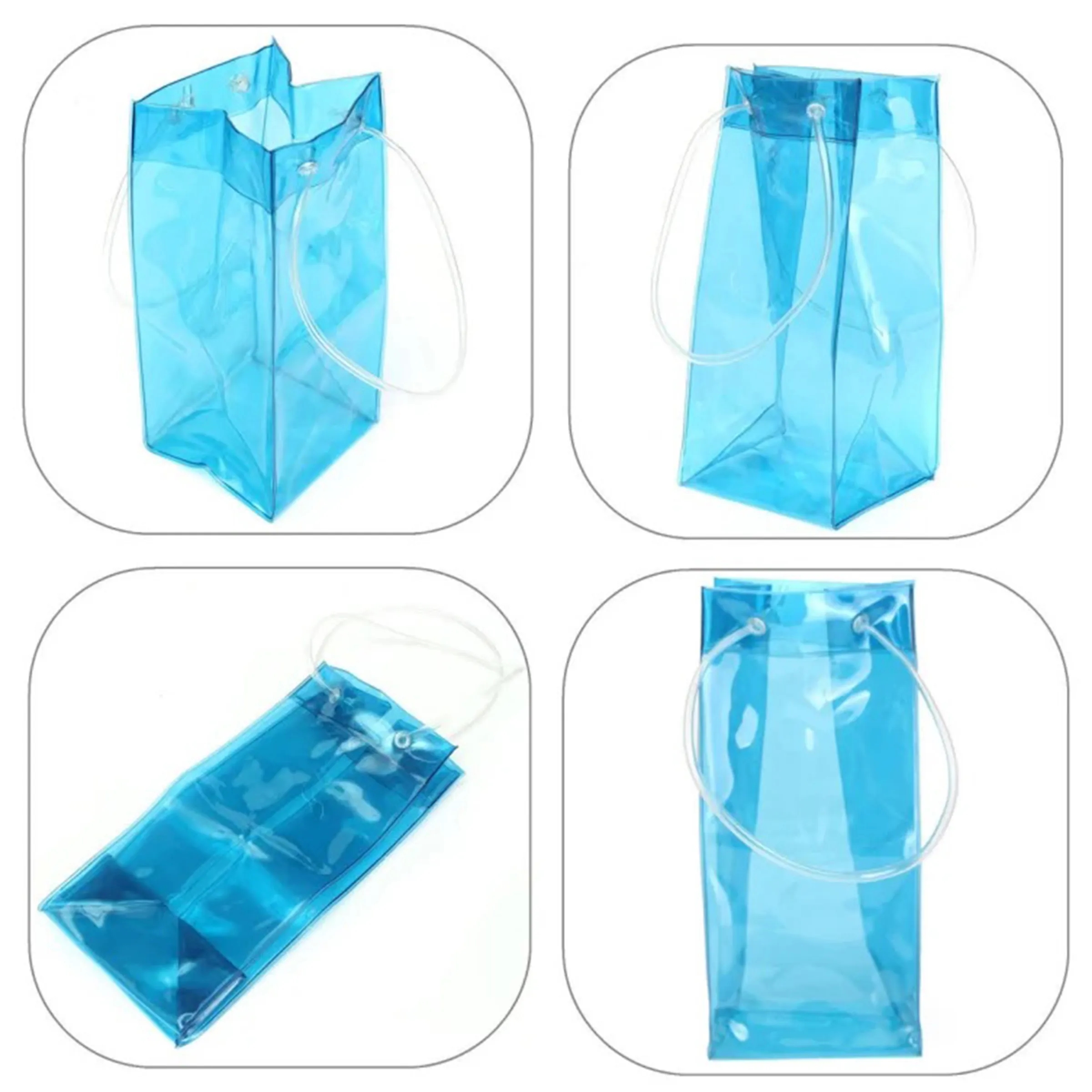 Transparent PVC Wine Bag with Handles 4
