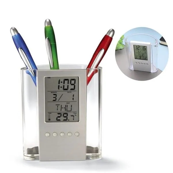 Pen Holder with Watch Calendar 1