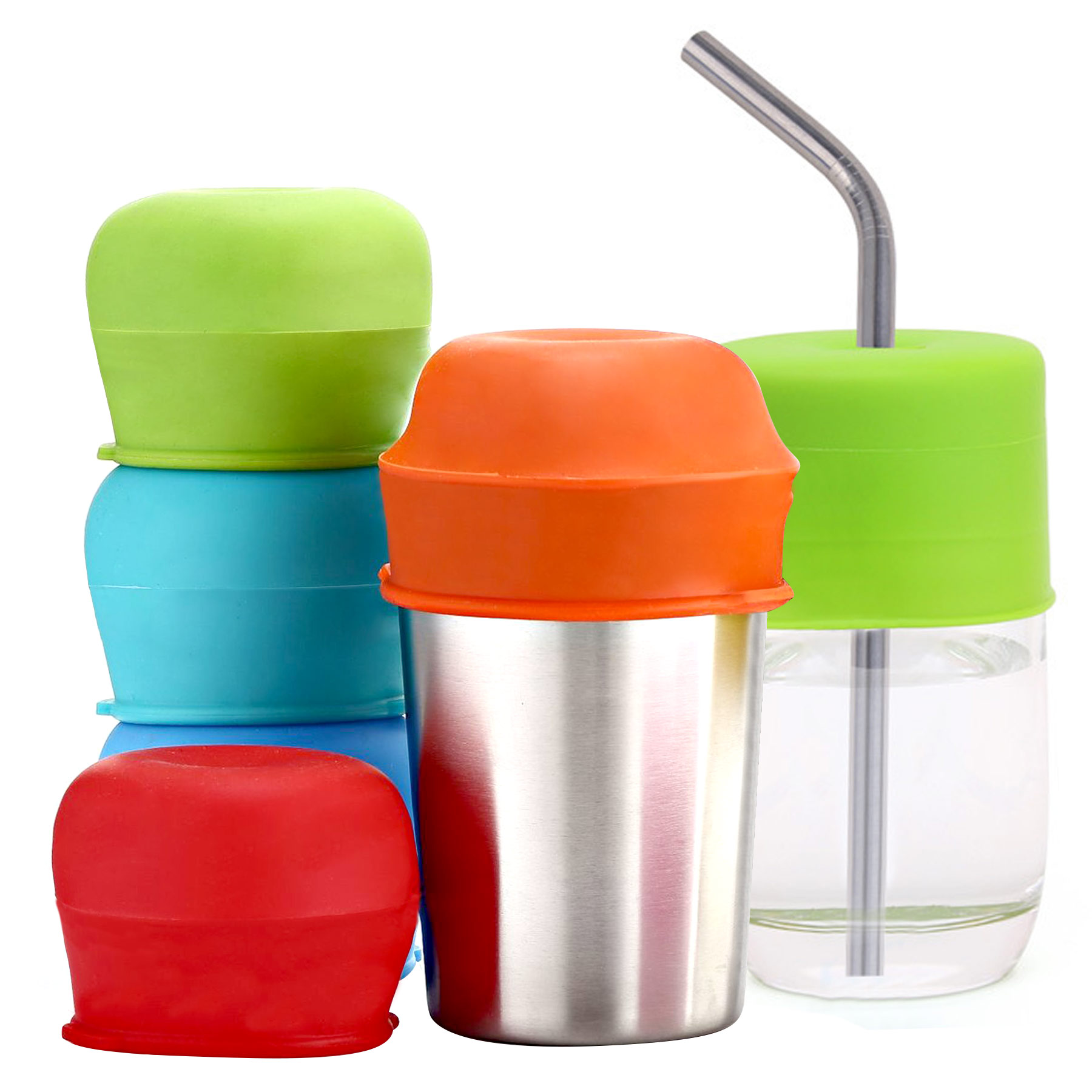 Tougs Silicone Sippy Straw Cup Lids for Toddlers Babies 1