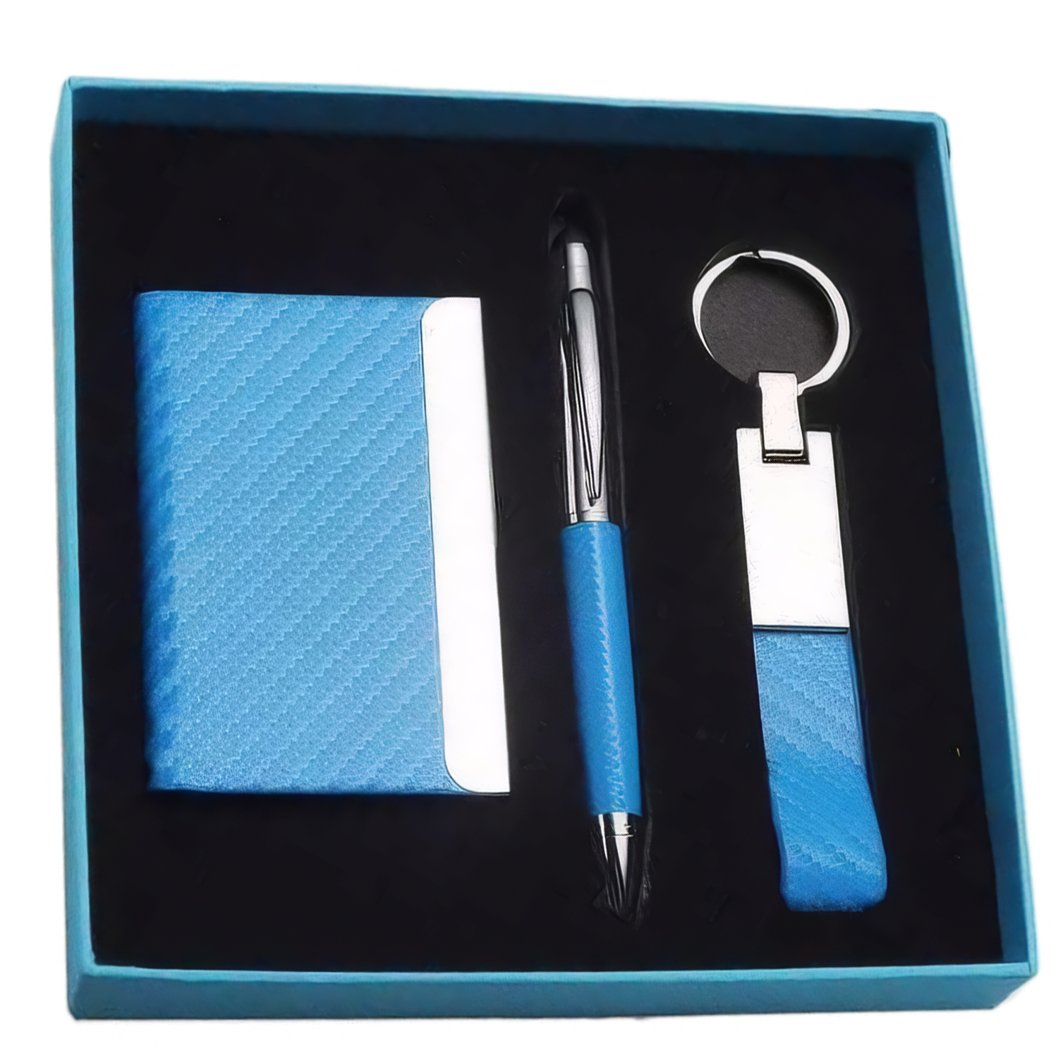 3Pcs Office Ballpoint Pen Card Case Keychain Gift Set 4