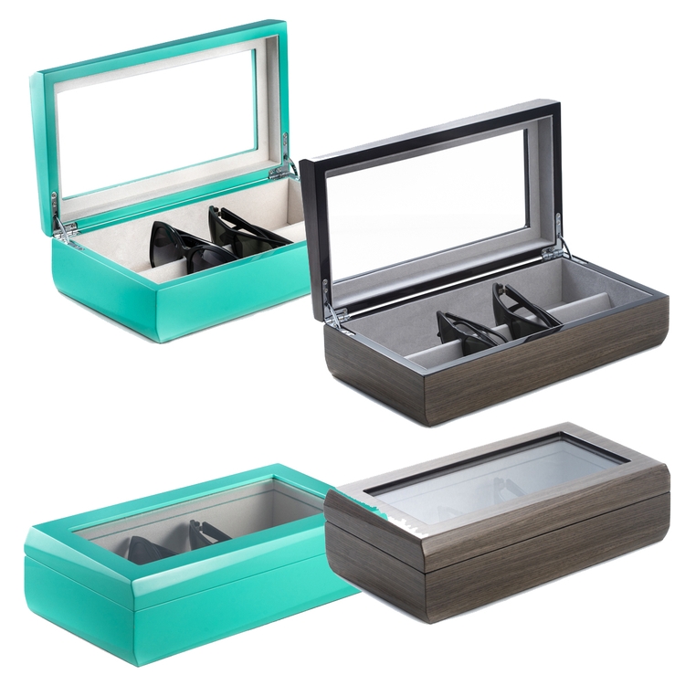 Lacquered Wooden Multi Eyeglass Case 2