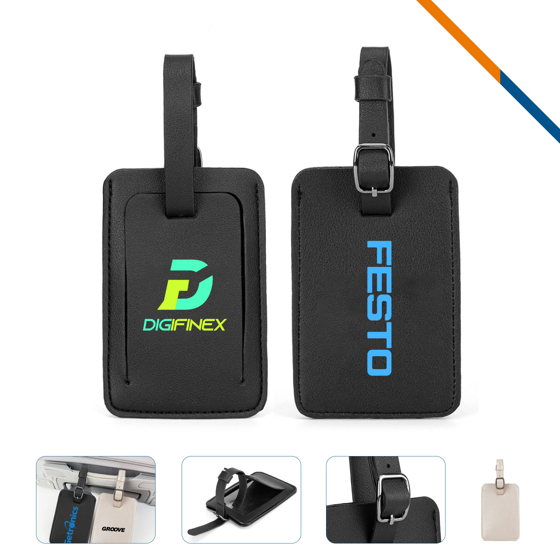 Vortix PU Leather Luggage Tag 2